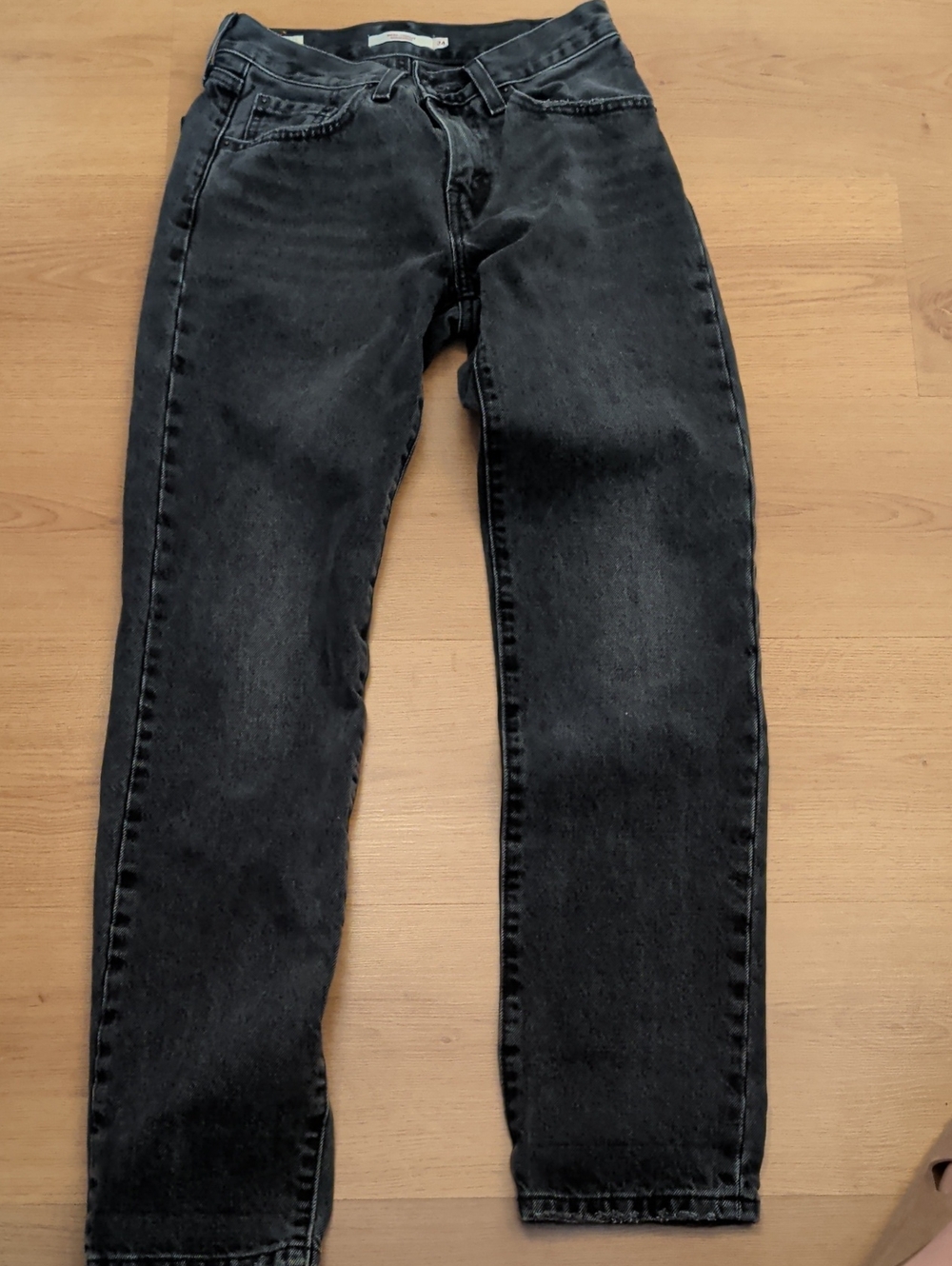 Levi's Black High-Rise Straight Jeans